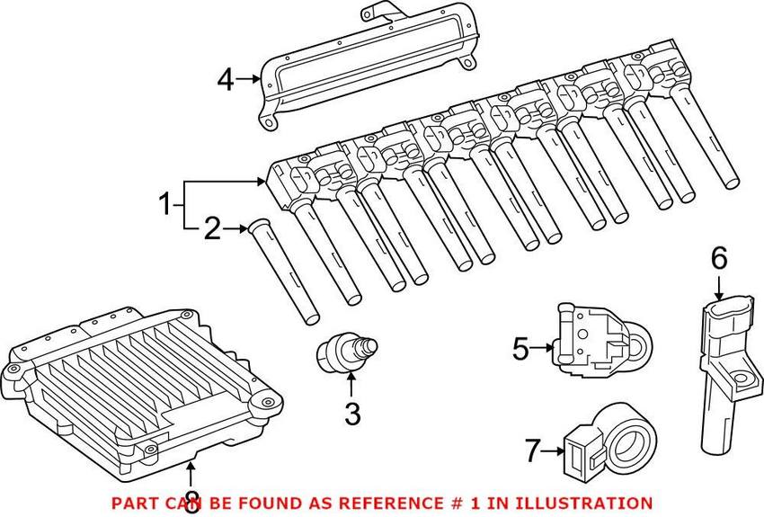 Mercedes Ignition Coil Assembly 2799060700